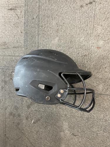 Used BoomBah BATTING HELMET W/ MASK Batting Helmet w/Mask Black SM 11614-S000241209