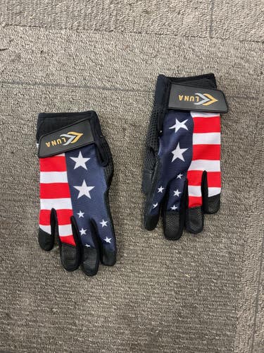 Used LUNA BATTING GLOVES BB/SB Batting Gloves Black SM 11614-S000241181