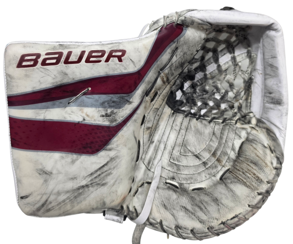 Bauer Hyperlite Pro Goalie Glove And Blocker Pro Stock NCAA Used (15726)