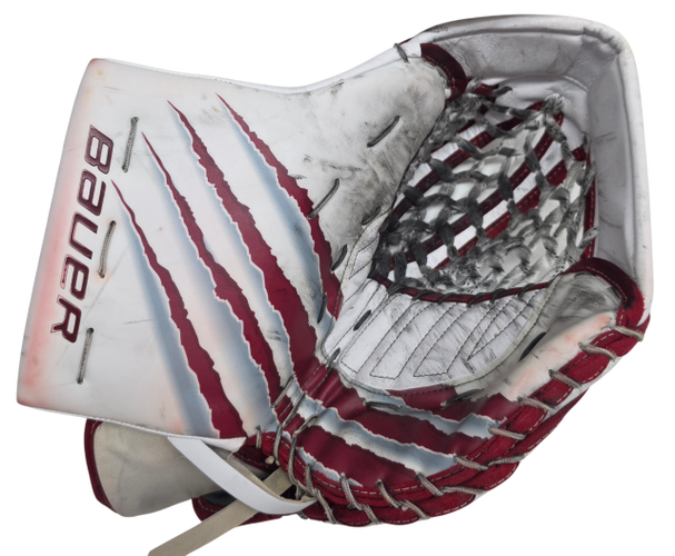 Bauer Supreme Mach Pro Custom Goalie Glove 590 Break Pro Stock Used NCAA Hyperlie 2 (15749)