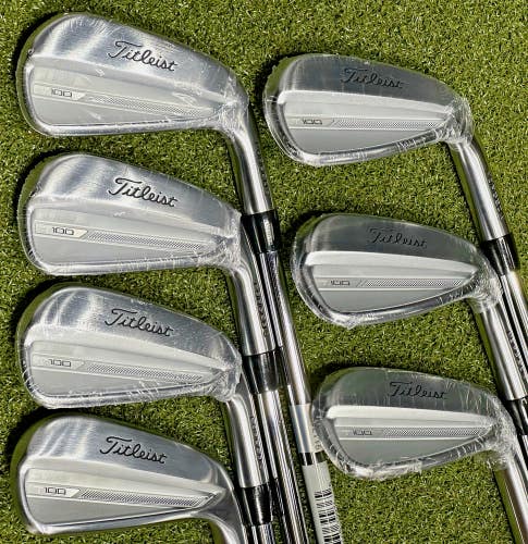 Titleist T100 3G Forged Iron Set 4-PW Steel True Temper AMT White Stiff MINT!