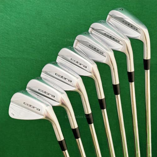 Cobra King Forged CB/MB Combo Chrome 4-PW Iron Set KBS $-Taper 120 Steel Stiff