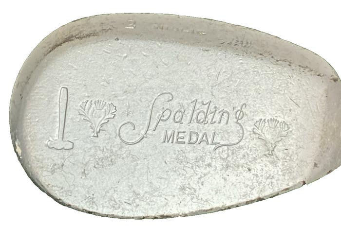 Spalding Medal Punch Dot Face Niblic 2 Cracked Hickory Shaft RH 37.5" Leather