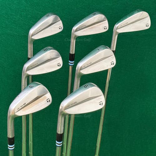 LH TaylorMade P-7MC 2020 Forged 4-PW Iron Set KBS Tour 130 Steel Extra Stiff