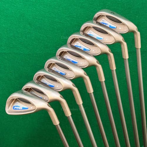 Ping G2 Silver Dot 4-UW Iron Set Ping TFC 100 Tip Flex Control Graphite Regular