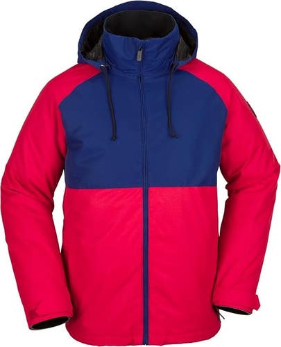 MENS VOLCOM 2836 INSULATED SKI SNOWBOARD HOODED JACKET (XS) RED