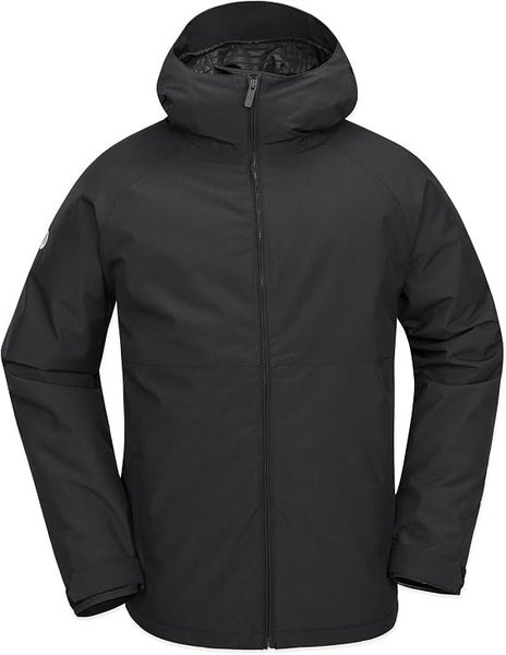 MENS VOLCOM 2836 INSULATED SKI SNOWBOARD HOODED JACKET (2XL) BLACK