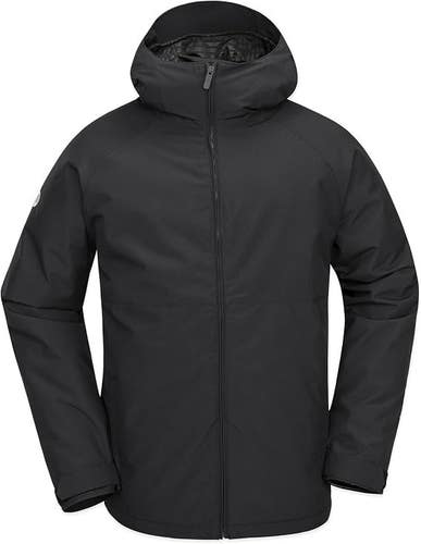 MENS VOLCOM 2836 INSULATED SKI SNOWBOARD HOODED JACKET (XS) BLACK