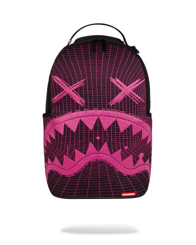Sprayground Fiber Optics Party Shark Backpack Unisex Pink Shoulder Strap SPR301