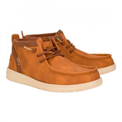 Hey Dude Wally Mid Gripr Classic 42051-2DU Men's 13 Cognac Casual Shoes LIQ961