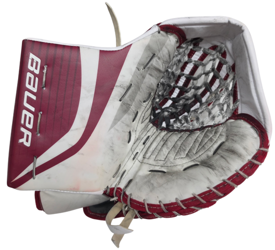 Bauer Supreme Mach Pro Custom Goalie Glove 590 Break Pro Stock NCAA Used Hyperlite 2 (15753)