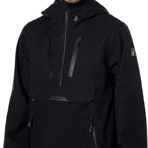 MENS VOLCOM BRIGHTON ANAROK PULLOVER SNOWBOARD JACKET (XS) BLACK