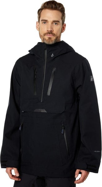 MENS VOLCOM BRIGHTON ANAROK PULLOVER SNOWBOARD JACKET (XS) BLACK