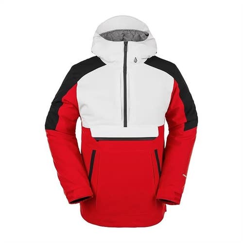 MENS VOLCOM BRIGHTON ANAROK PULLOVER SNOWBOARD JACKET (2XL) RED