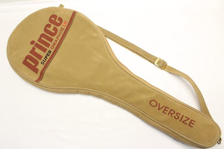 PRINCE "SUPER GRAPHITE LB" SINGLE ZIPPERED TENNIS RACQUET COVER WITH STRAP