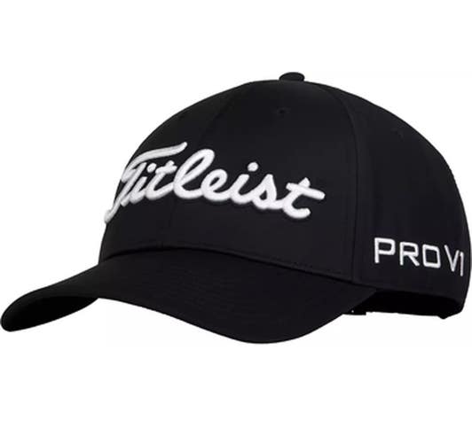 NEW Titleist Tour Performance Black/White Adjustable Golf Hat/Cap