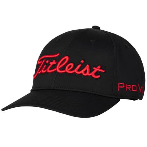 NEW Titleist Tour Performance Black/Red Adjustable Golf Hat/Cap