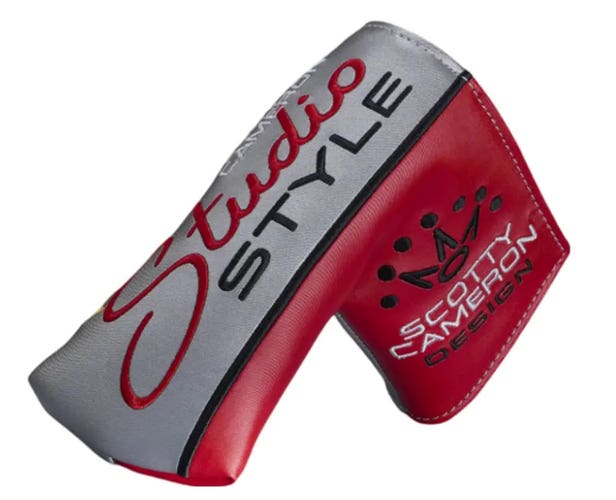 Scotty Cameron Studio Style Putter Headcover (Red/Gray, Blade) 2025 NEW