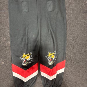 SPHL Vermilion County Bobcats Game Used Black Senior K1 Socks Pro Stock (Used)