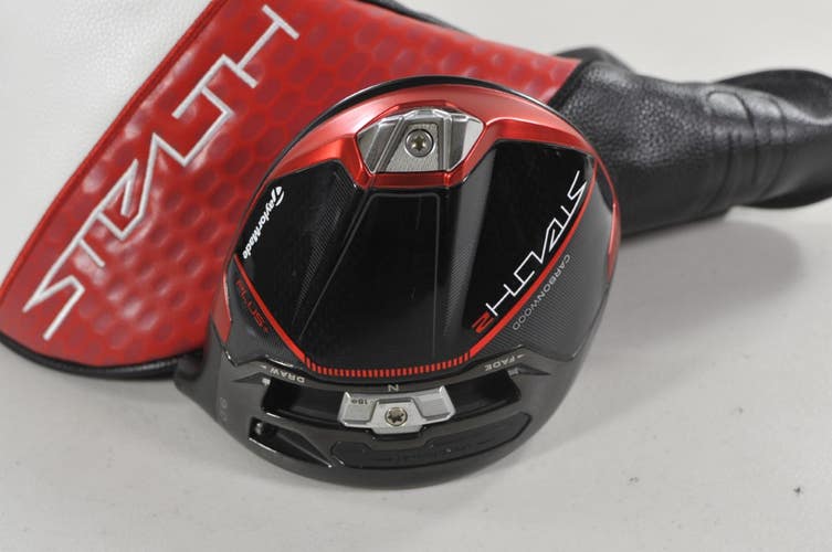 TaylorMade Stealth 2 Plus 9* Driver HEAD ONLY Right with Cover  #222585