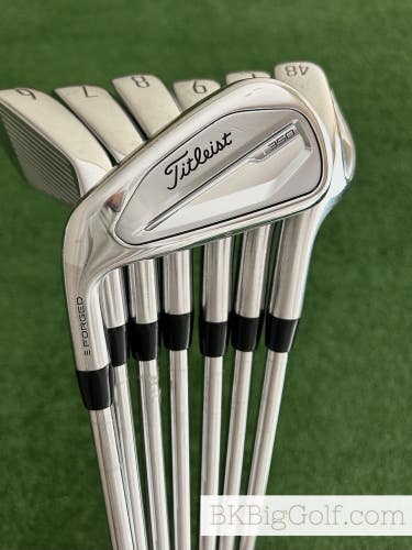 LH Titleist T350 Forged Iron Set 5-48 / True Temper AMT Red Stiff