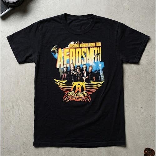 Aerosmith Global Warming World Tour Concert T-Shirt Costa Rica Graphic Men's M