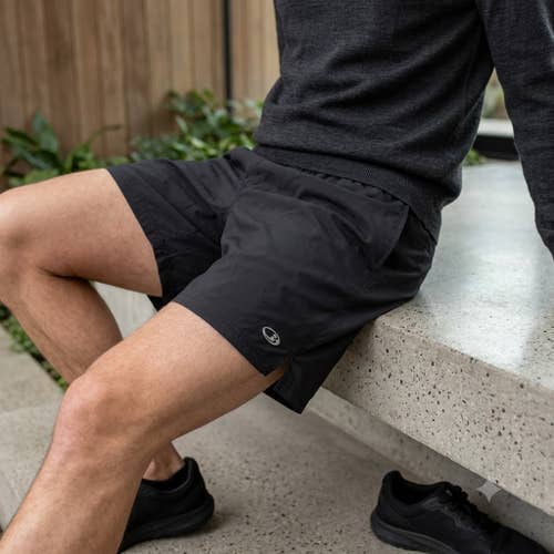 Icebreaker GT Merino Wool Cool-Lite Running Shorts Men's Medium Black Lined