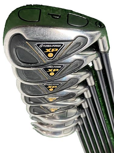 Turbo Power XPi Hybrid Iron Set 3-PW RH Regular Graphite 5i 38.5" Nice Mid Grips