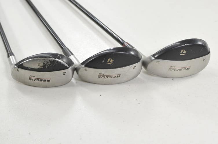 TaylorMade Rescue Mid 2, 3, 5 Hybrid Set Stiff/Regular Flex RH Graphite # 222928