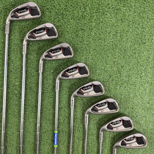 Ping G20 Iron Set 4-PW SW Black Dot CFS Regular Flex Steel Left Handed +1 Long
