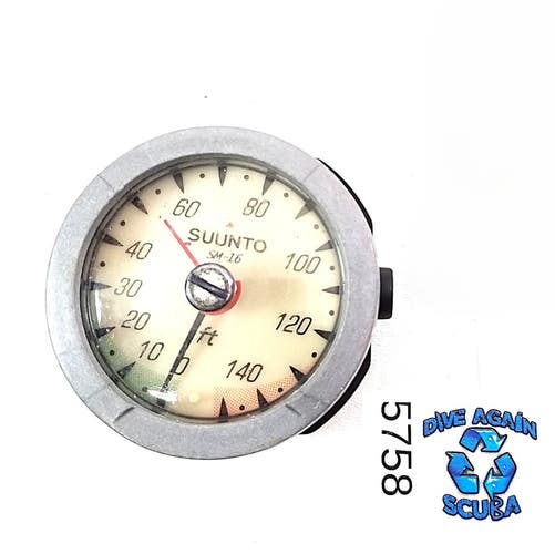 Suunto 150ft SM-16 Depth Gauge Scuba Dive Puck Module + Max Depth Gauge     READ