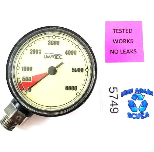 Uwatec Scubapro 6,000 PSI Scuba Dive Pressure Gauge SPG Fits Oceanic Sherwood ++