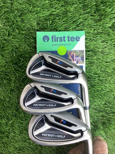 Patriot Golf F14 Wedge Set AW, SW, LW With Steel Shafts VGC