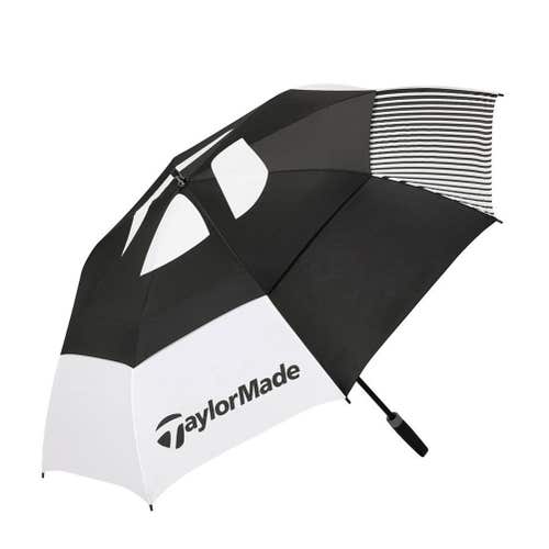 Taylor Made Tour Double Canopy Umbrella (Black/White, 64" Coverage) 2025 NEW