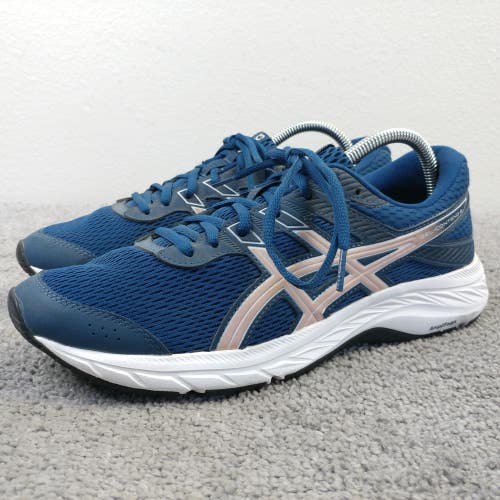 Asics Gel Contend 6 Womens Size 10 Running Shoes Low Top 1012A570 Blue Sneakers