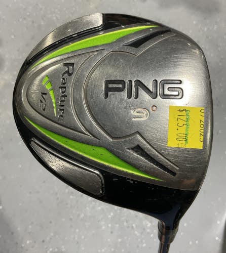 Ping RAPTURE V2 9 Driver 45" FEATHERLIGHT HP SYNCHRON ZT Regular Flex USED