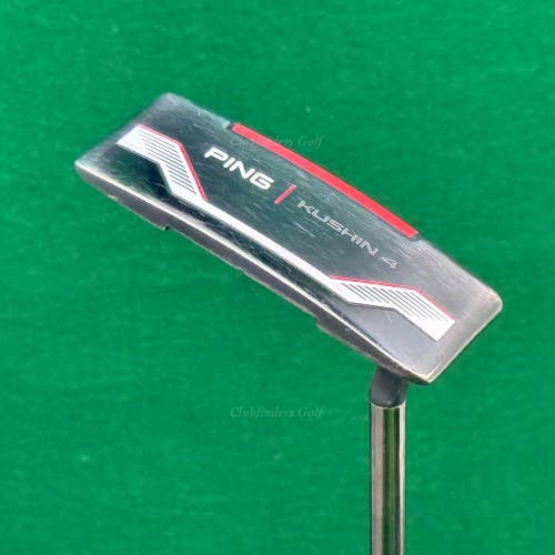 Ping 2021 Kushin 4 Black Dot 34.5" Flow-Neck Wide-Blade Putter w/Flat Cat