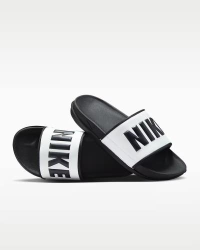 Nike Offcourt BQ4632-011 Sandals Womens US 8B White Black Slip On Slide ZOGG2997