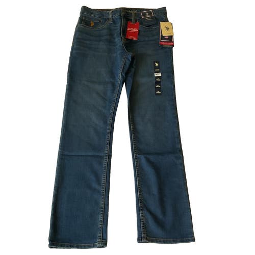 U.S. Polo Assn. Jeans Men's 30X30 Blue Denim Stretch Slim Straight Leg GBO2770