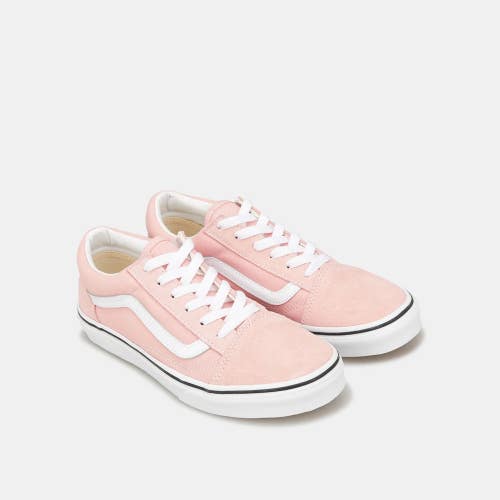 Vans Old Skool Sneakes Kids US 5 Powder Pink White Suede Skate Shoes RHS9069