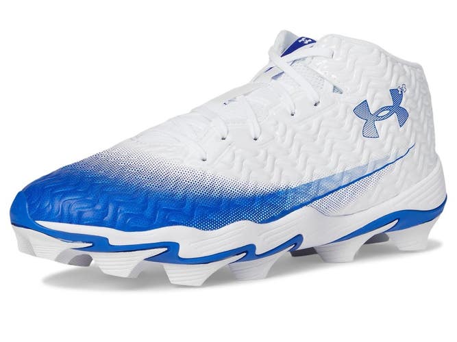 Under Armour Spotlight Hammer Jr Youth 11 M White Royal Football Cleats ZOGG2983