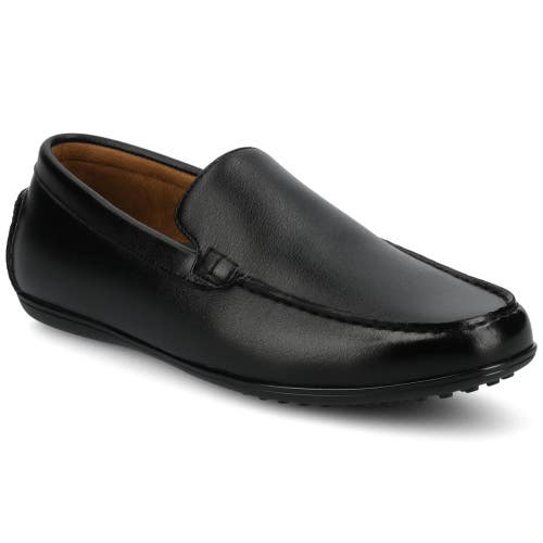 Vance Sergio Driving Loafer Men's 9.5 Black Faux Leather Slip On Shoes RHS9060