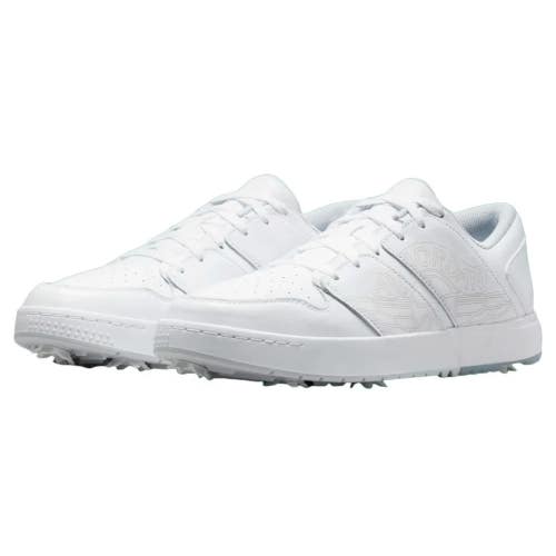 Air Jordan Nu Retro 1 Low FZ4153-100 Mens US 8.5 White Spiked Golf Shoes LIQ1090