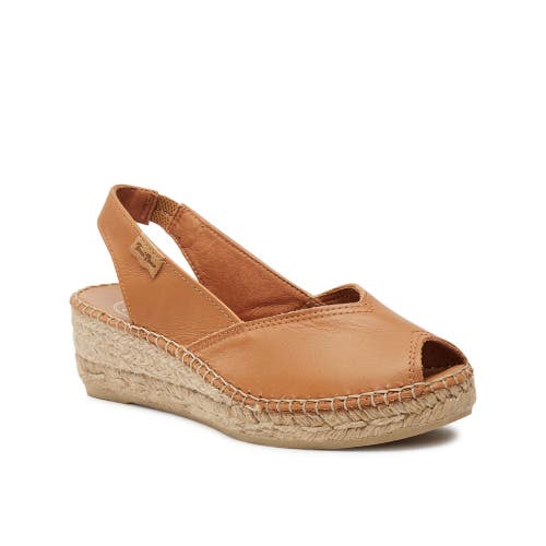 Toni Pons Bernia-P Sandal Womens US 6.5 M Tan Leather Wedge Espadrilles ZOGG2832