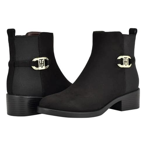 Tommy Hilfiger Imiera Boots Women's US 9.5 Black Side Zip Ankle Bootie RHS9003
