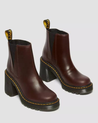 Dr. Martens Spence 31756201 Boots Womens US 5 Brown Flared Heel Chelsea RHS9082