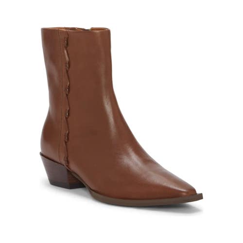 Lucky Brand Shakell Boots Women's 7 B Chocolate Leather Mid-Calf Bootie ZOGG3021