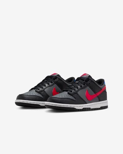 Nike Dunk Low FV0373-001 Sneaker Kids US 7 Black Leather Lifestyle Shoes RHS9065
