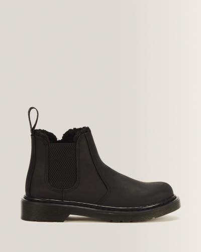 Dr. Martens 2976 Boots Kids US 12C Black Faux Fur Lined Ankle Chelsea ZOGG2985