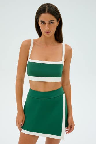 Splits59 Monah Rigor Sports Bra Women's XS Arugula White Stretch Pullover KFC995